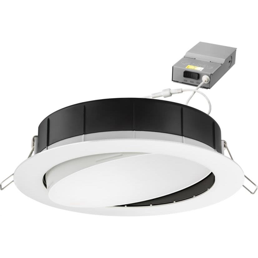 Juno WF4 ADJ SWW5 90CRI MW M6 Contractor Select Adjustable Downlight, LED Lamp, 9.99 W Fixture, 4 in Ceiling Opening, 120 V, Steel Housing
